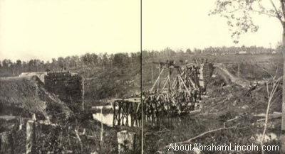 Federal Engineers Repairing a Bridge Destroyed by the Confederates, 1863