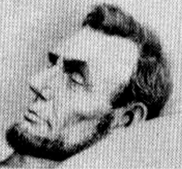 Photograph of Lincoln in death