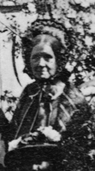 picture of Mary Todd Lincoln. An out of focus out door (ie non-studio) photograph.