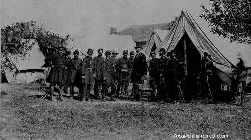 President Lincoln on the Battlefield of Antatiem, October 3, 1862