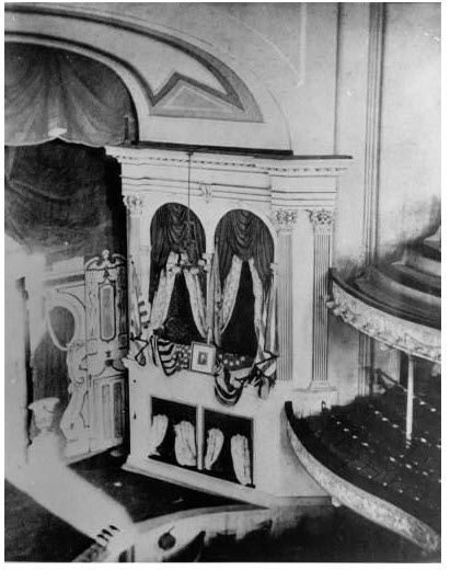 Photograph of the presidential box at Ford's Theater