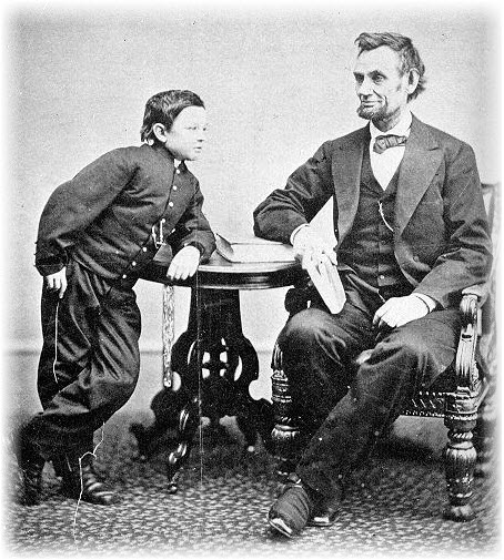 Tad Lincoln With Abraham Lincoln