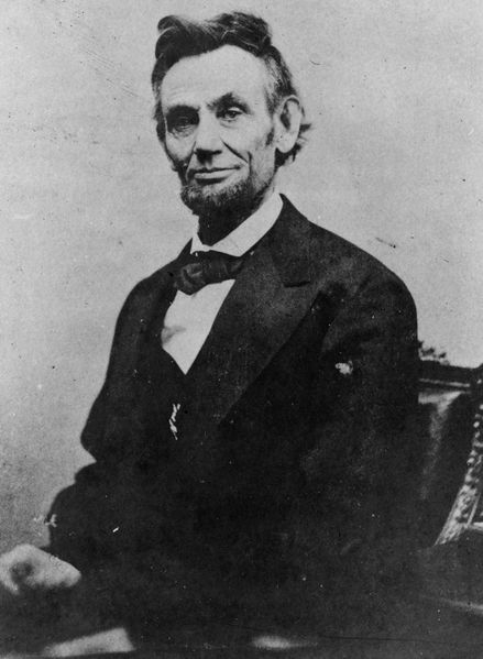 Abraham Lincoln - in a photograph taken 1865