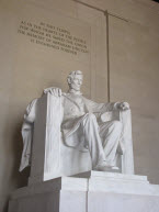 Statue of Abraham Lincoln at the Lincoln Memorial